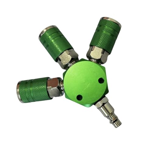 Air Compressor Manifold Fitting 3 Way Manifold Quick Connectors Multipurpose Industrial Type Air Plugs Replacement