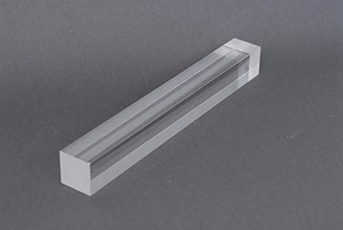 PLAST ZONE - Barra quadra trasparente in plexiglass, lunghezza 1 METRO (5 x 5 mm)