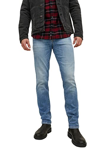 JACK & JONES Herren Jeans JJITIM JJDAVIS JJ 074 - Slim Fit - Blau - Blue...