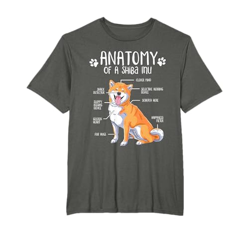 Lustiges Shiba Inu Hund Hundehalter Anatomie Süßes Shiba Inu T-Shirt