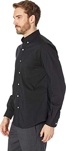 DOCKERS Men's Classic Fit Long Sleeve Signature Comfort Flex Shirt (Standard and Big & Tall), Black, X-Large - image 2