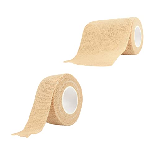 SOESFOUFU Elastic Bandage Rolls 2 Pack Self Adhesive Tapes Sports Protective Gentle Comfortable Elastic Protection All-Purpose for Home Office Sports