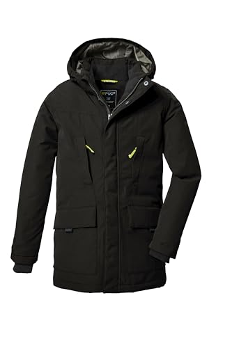 killtec Jungen Funktionsparka/Parka wasserdicht mit Kapuze KOW 378 BYS PRK, schwarz, 164, 42171-000