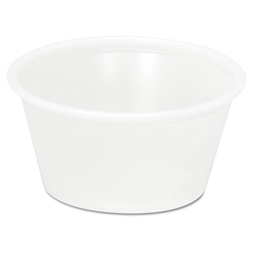 Pactiv PCTYS200 Plastic Souffle/Portion Cups 2oz Translucent 200/Bag 12 Bags/Carton