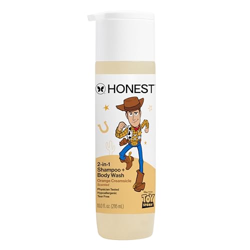 The Honest Company Cleansing 2-in-1 Shampoo + Body Wash, Gentle on Skin, Dermatologist Tested, Tear Free, Hypoallergenic, Disney and Pixar's Toy Story, Orange Creamsicle