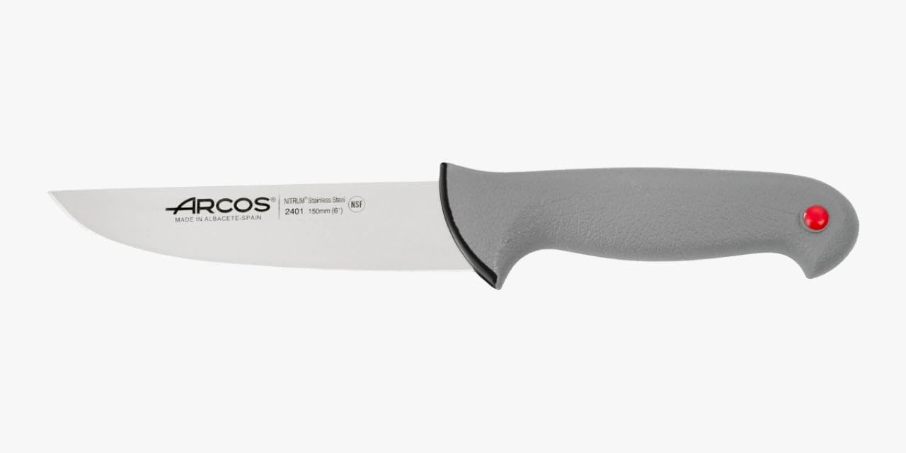 Arcos Seria 240100 Colour Proof - nóż rzeźniczy - ostrze Nitrum stal szlachetna 150 mm - uchwyt z polipropylenu pokryty elastomerem kolor czarny