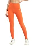 PaletteFit High Waisted Workout Leggings for Women, Buttery Soft 25" Leggings, Pumpkin Orange, Size