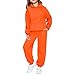 picture day outfits for school,Girls Boys 2 Piece Outfits Hoodie Kids Sweatsuit Sets Sweatshirt and Baggy Fall Fashion Sweatpant with Pockets(A-Orange, 3-4 Years)