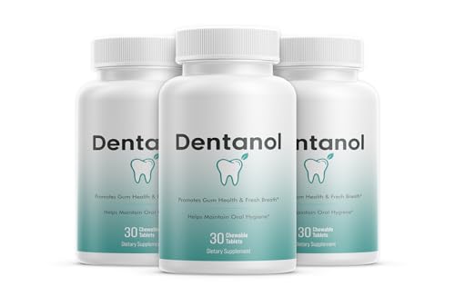 DENTANOL Oral Probiotic Supplement Arctic Pine Resin & 4 Probiotic Strains Supports Gum Health Fresh Breath & Oral Microbiome Balance 90 Chewable Tablets
