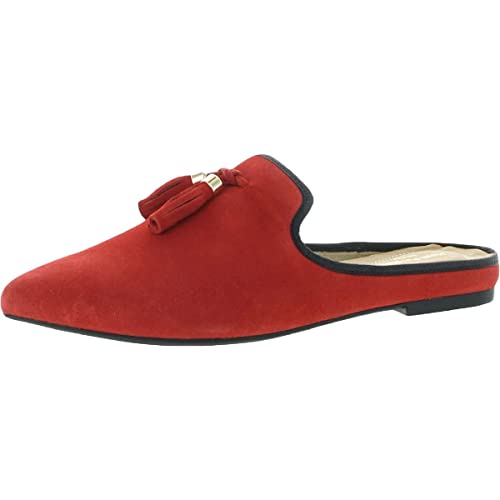 Hush Puppies Women's Sadie Tassel Mule, Red Suede 6.5 wide US Hush Puppies Women's Sadie Tassel Mule, Red Suede 6.5 wide US
