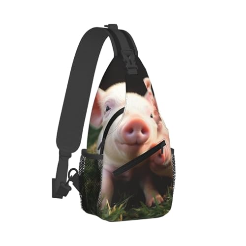Bolso cruzado tipo sling para hombre y mujer negro miniatura 2
