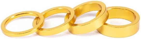 Replacement Compatible with Gold 6061-T6 Aluminum Headset Spacers, 1-1/8'', Multiple Heights for Bike Bicycle Bike