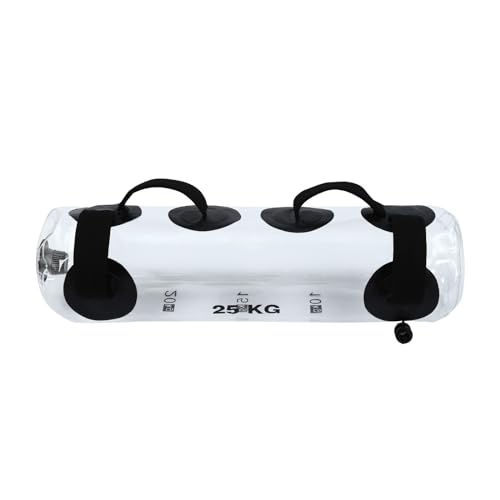 fjihfdb 55lbs Water-Filled Exercise Bag Adjustable Weight Training System for Full Body Workouts Includes Pump & Comfort Handles for Squats, Rows & More