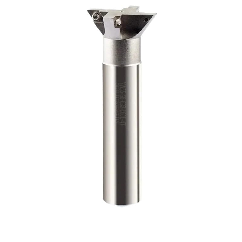 Fresa de Cola de Milano HSS de Acero de Alta Velocidad, 55, 60, 70 y 75 Grados, 25 mm, 30 mm, 40 mm, 50 mm, 60 mm y 80 mm.(YW60-30-C20-120L-3T)