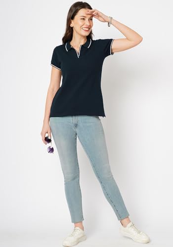 Image of Wear Your Opinion Womens Premium Pique Polo Collar Neck T-Shirt Womens Premium Pique Polo Collar Neck T-Shirt (Design: Tipped Polo)