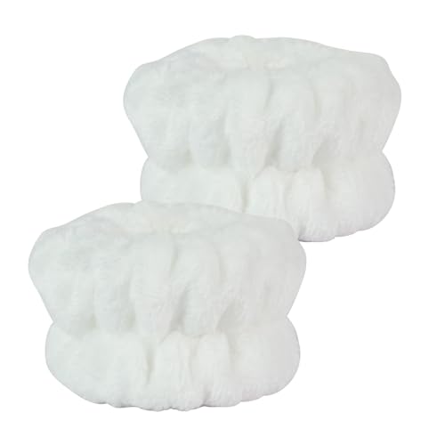 2pcs White Wrist Bands for Washing Face, Spa Face Wash Wristbands, Absorbent Microfiber Wristbands for Bathing, Yoga Practitioners, Fast Drying, Prevent Water Spilling Down Your Arms
