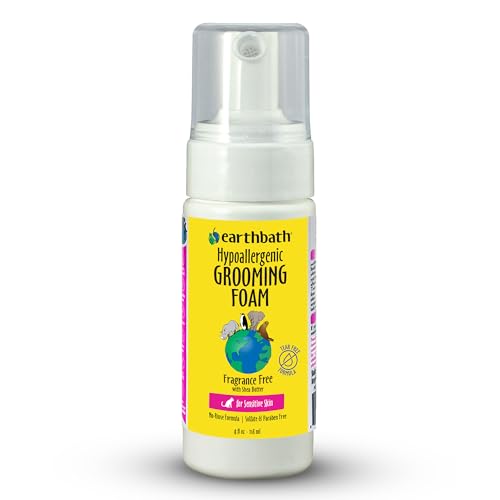 Image of earthbath All Natural Hypo-Allergenic Cat Grooming Foam, Cruelty Free, 4 Oz