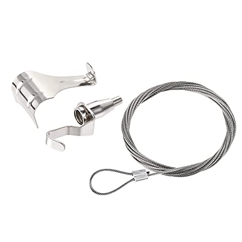 Image of uxcell Picture Hanging Wire Kit, 4Set 2.5M Hanging Wire with Large S-Hook for Home Picture Art Gallery Picture Display Kit, Load 66 Lbs