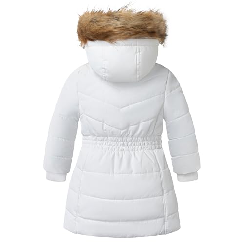 Garemcy Girls Winter Coat Long Warm Waterproof Fleece Lined Puffer Jacket With Detachable Hood & Fur Trim2