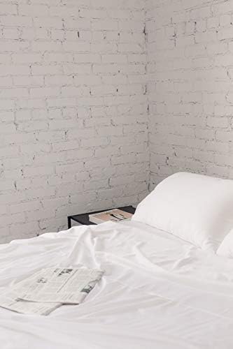 Cozy Earth Luxury Bed Sheet Set - 100% Viscose from Bamboo Fabric, Ultra-Soft & Breathable, Fits Regular & Deep Pocket Mattresses up to 20" - 4 Pieces Queen Sheet Set White - Image 7