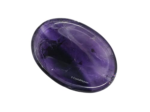 Image of Certified Amethyst Crystal Thumb Worry Pebbles Stones for Anxiety Stress Relief Massage - AAA Grade Original Healing Gemstone Agate Rubbing Stone for Yoga Meditation Spiritual Reiki Feng Shui