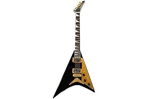 AXE HEAVEN RR-085 Randy Rhoads Black and Gold Concorde Flying V Mini Guitar Replica