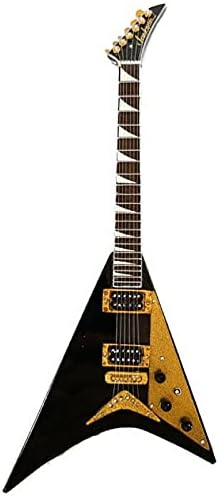 Axe Heaven RR-085 Randy Rhoads Black and Gold Concorde Flying V Mini Guitar