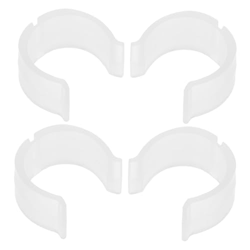 ULDIGI 4pcs Plastic Buckle Anti-Slip Pad for Curtain Rods Heavy Duty Bracket Buckle for Windows Bay Window Ceiling Mount