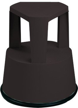 Queraltó - Black Stair Stool with Retractable Wheels