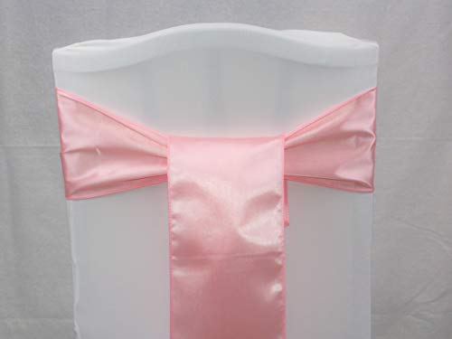 Events n Fabrics ENF Lot DE 25u00a0Satiné Chaise Sash Nu009cud pour Mariage Banquet Fête Événement Décoration Sb00u009640u00a0Couleurs - Rose