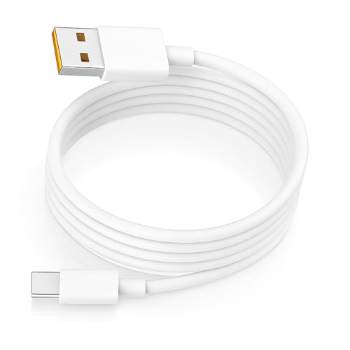Image of 33W Supervooc /Superdart Fast Charging Cable Compatible with Realme 15 /15t /14 /14+ /13 /12 /12x /P4 /P3 /P2 /Narzo 80 /70x /70 turbo /60 /60x /50 /Pro /Plus /Lite /5G /4G, C65 /C75 /C73 /C55 /C61 /C63 /C33 /C35, White