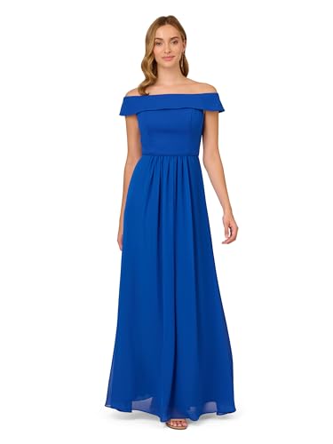 Image of Adrianna Papell Womens Crepe Chiffon Gown