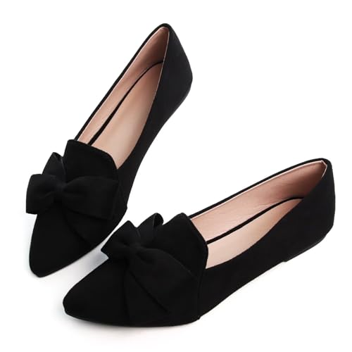 SAILING LU Bows Ballet Flats for Women Comfortable Women's Flat Shoes Pointed Toe Memory Foam Slip on Flats Shoes4