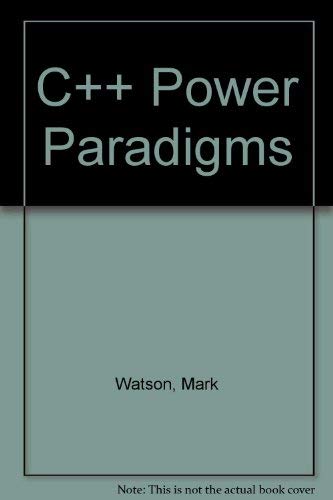 C++ Power Paradigms: Watson, Mark: 9780079117878: Amazon.com: Books