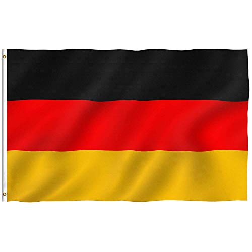 Preisvergleich Produktbild MLIAN Deutschland Fahne 150x90cm Groß Flagge Deutsch mit 2 Messing-Ösen