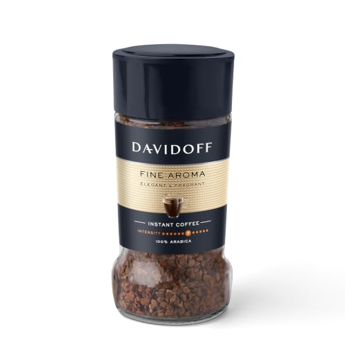 Image of Davidoff Coffee Fine Aroma, 45G | 100% Arabica Beans | 7 /12 Intensity | Granules, Glass Bottle | 45G - Pack Of 12