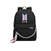 Produktbild BTS Bangtan Boys Backpack KPOP gift merchandise Daypack Laptop Bag College School Bookbag light jungkook jimin suga v bighit stick with USB Charging Port