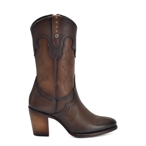 Cuadra Women's Bootie in Genuine Leather Brown 4V00RS2