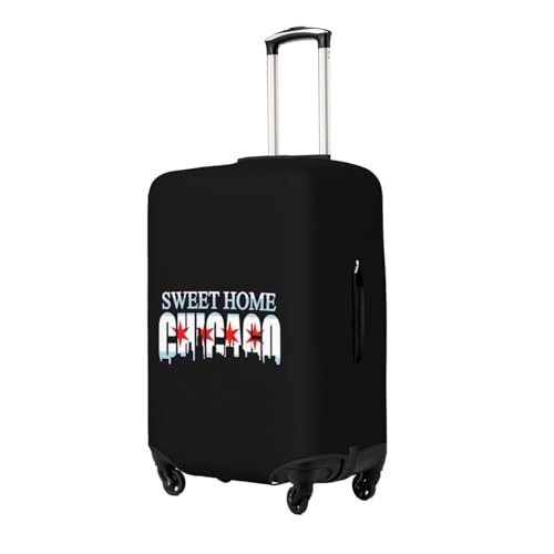 Chicago Flag Skyline Travel Luggage Cover Suitable for 18-32 Inch luggage2