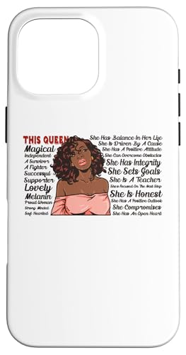 Queen Black Girl Magic Melanin Poppin Girl Power ���f�B�[�X �X�}�z�P�[�X iPhone 16 Pro Max �p