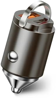 【極小】シガーソケット USB & USB-C カーチャージャー【 PD30W+QC3.0/急速充電/全金属】NUIKOTI Type C カーチャージャー 12V/24V車対応 出っ張らない しがーソケット USB 車載充電器 対応iPhone & Android & iPad