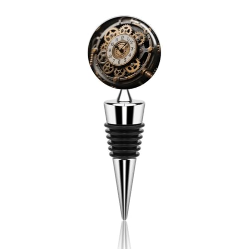 Wine Stopper Steampunk Gears Clock Decorative Champagne Stoppers Vacuum Wine