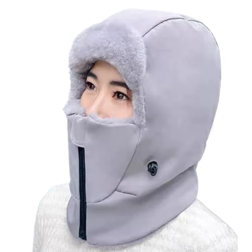Generisch Sombreros tubulares para mujer, capucha térmica para cabeza y cuello – con bufanda y gorros para mujer – para hombres en invierno en clima frío para esquí nieve motocicleta, Terciopelo y
