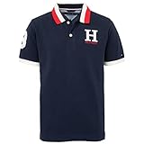 Tommy Hilfiger Big Boys' Short Sleeve Matt Polo Shirt, Master Navy, Large
