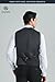HISDERN Black Vests for Men Business Formal Dress Suit Waistcoat Vest 3 Pockets for Suit Tuxedo Grooms Wedding Party Slim Fit Corbata Negra