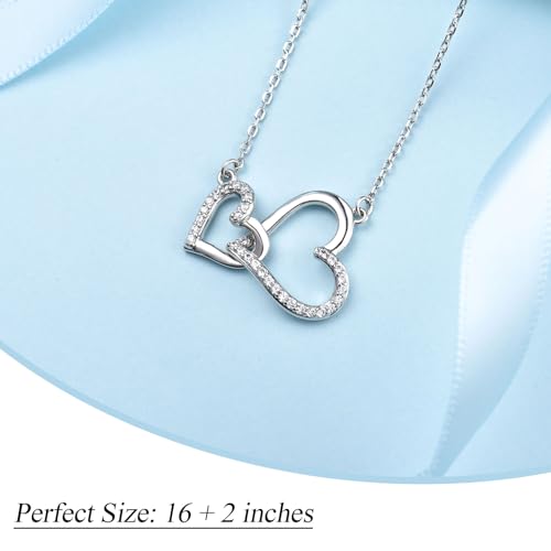 Necklace Gifts for Mom Mother Daughter Grandma Granddaughter Aunt Auntie Niece Big Sister Little Sister -Heart Necklace Jewelry Present as Christmas Birthday Valentines Day Mothers Day Graduation Gift4