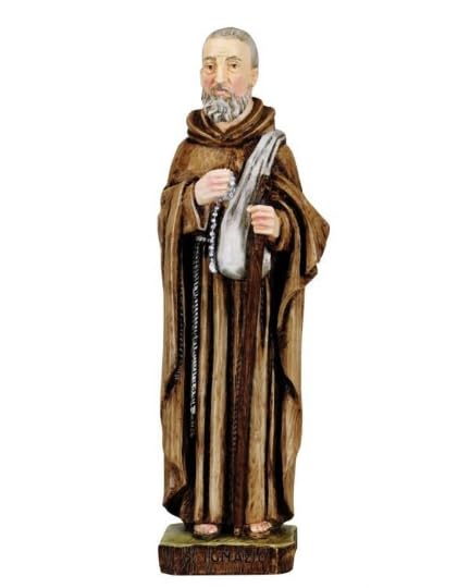 Generico ArteSacraCaravaggio Statua di Sant' Ignazio cm 27 in marmo resina decorata a mano di produzione artigianale italiana