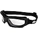 Birdz Flyer Sports Skydiving Construction Safety Goggles Black Frame with Yellow Anti-Fog Lens Rx Adapt