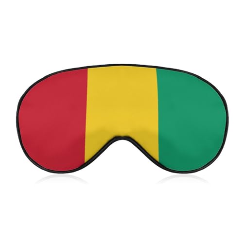 The Republic of Guinea Flag Sleep Mask Eye Shade Cover Adjustable Strap for Travel Lunch Break Women Men