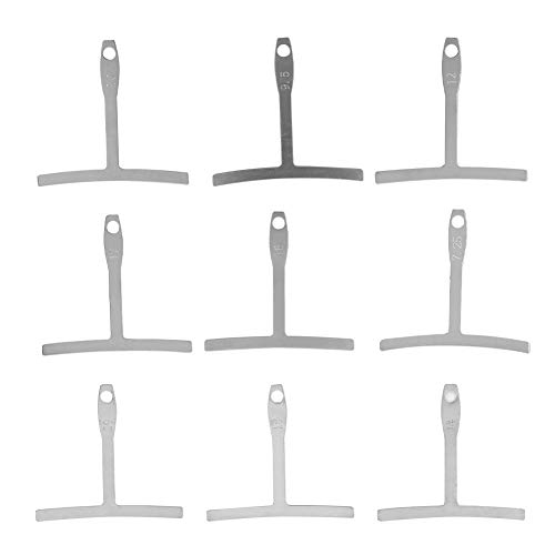 Bnineteenteam 9 Pcs Guitar Understring Radius Gauge